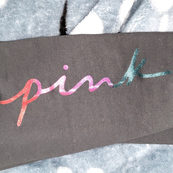 Vs pink glitter script logo leggings, size xl. NWT. - Picture 3 of 13